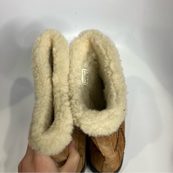 Merrell Encore peak caramel suede boots fur lined women’s size 7.5 - Picture 5 of 9